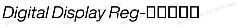 Digital Display Reg字体转换